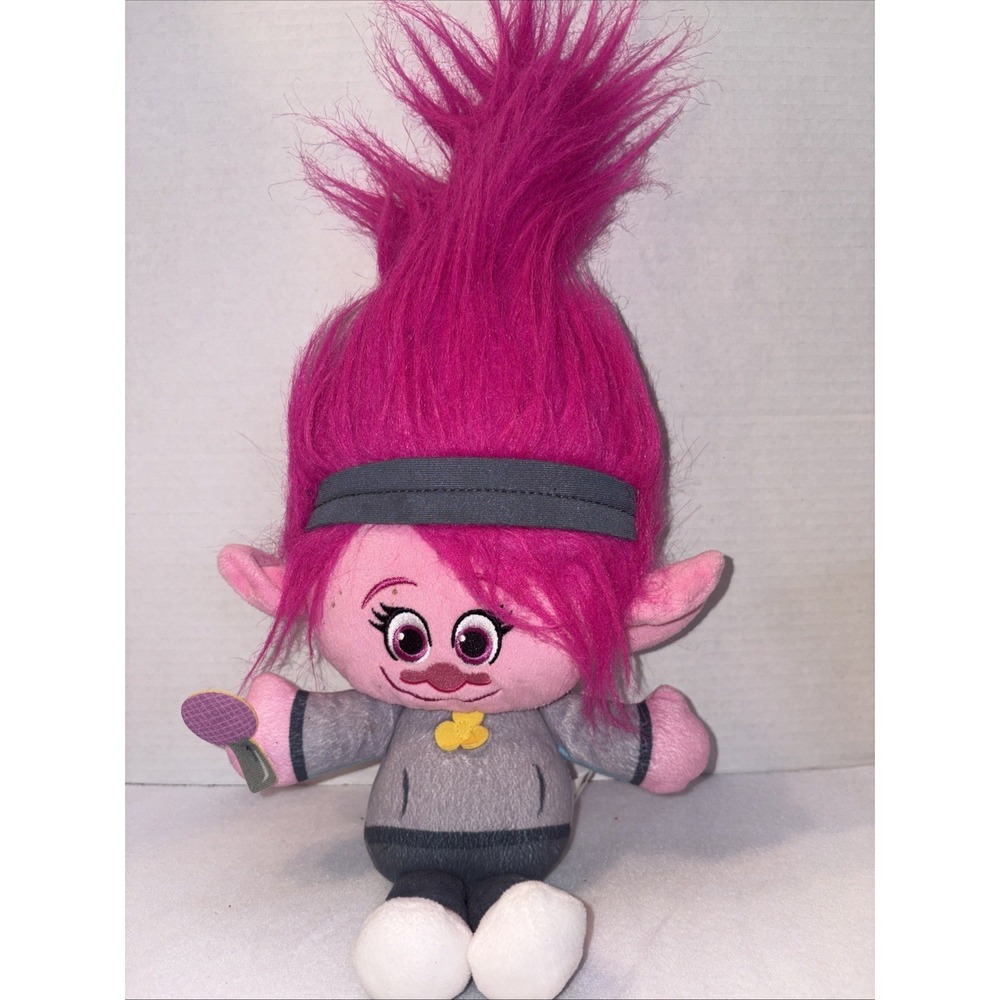 Trolls Dreamworks Style Hair, Poppy Plush Doll,  18 In Tall Vibrant, Pink Hair